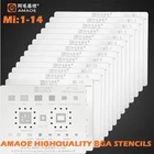 14 шт.лот для xiaomi Redmi phone CPU RAM PMIC аудио Wi-Fi зарядное устройство IC чип BGA трафарет для реболлинга паяльный BGA нагревательный шаблон