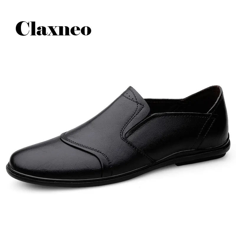 

Man Loafers 2021 Summer Autumn Men's Leather Shoes Slip on Design Casual Boat Footwear Flats Moccasins Soft Breathable