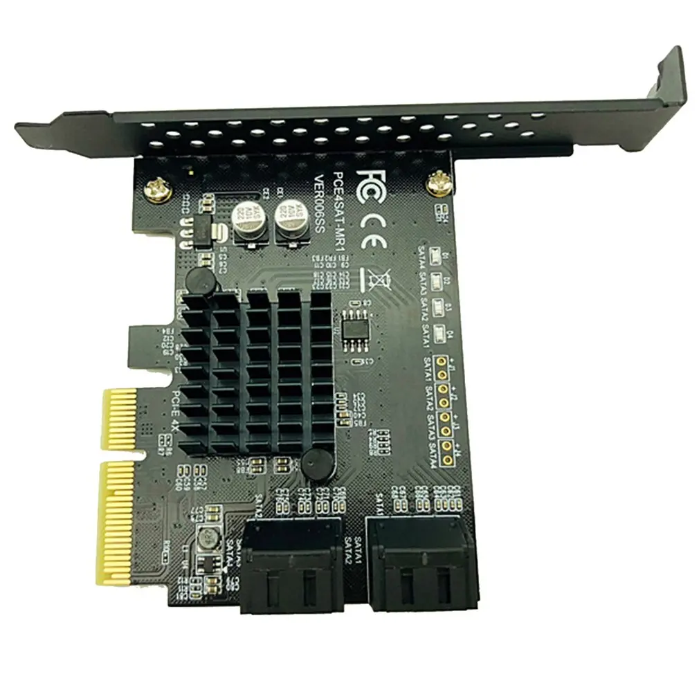 

SATA PCI Express 4 Ports Expansion Graphics Card SATA 3.0 Controller PCI-E Raid Card PCI E to SATA3.0 Adapter Converter Card