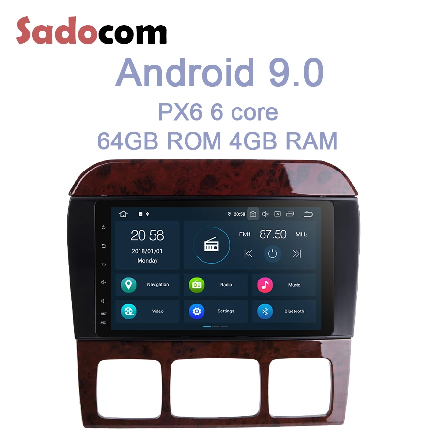 PX6 8 &quotips 2 din Android 9 0 автомобильный dvd плеер 6 ядерный 4 Гб 64 RDS Авторадио gps карта для