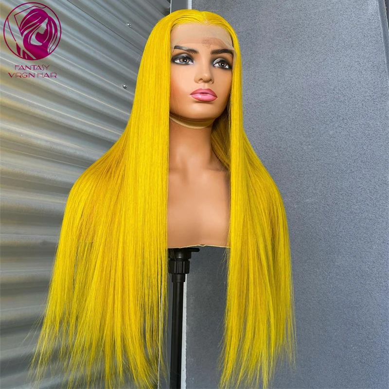 

Парик из натуральных волос 100% натуральный парик желтого цвета на сетке спереди для женщин 13x 4/13x6 фронтальный парик без клея отбеленные узлы ...