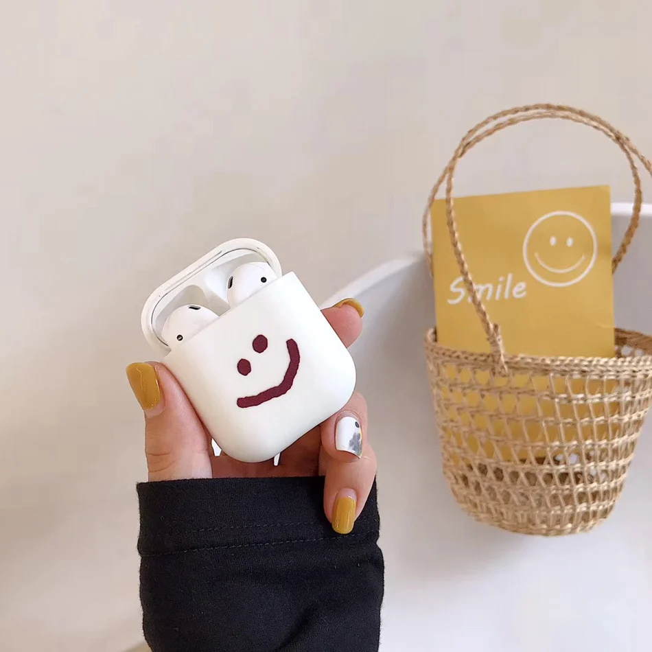 Wry Smile Для AirPods случае 3D мультяшный наушник чехол для Apple Airpods 2 забавные интимные аксессуары защитную крышку с палец кольцо ремень - Цвет: Wry Smile