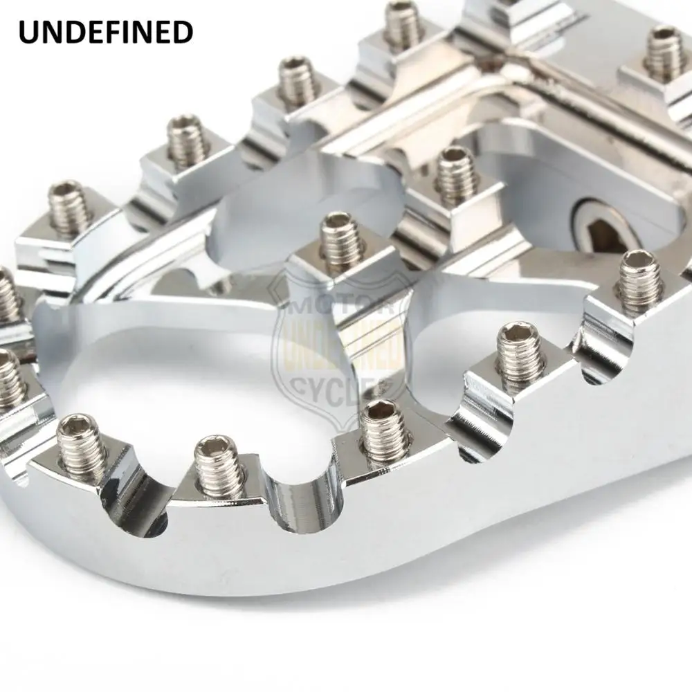 MX Foot Pegs Motorcycle Wide Fat Footpegs Bobber 360 Roating Footrests For Harley Dyna Fatboy Sportster Iron 883 Street Bob