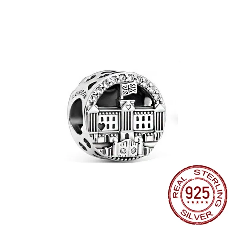 

Hot Sale 100% Real 925 Sterling Silver Home sparkling Charm Fit Original Pandora Bracelet Making Fashion DIY Jewelry For Women