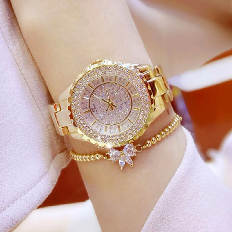 Relogio feminino 2020 серебряные золотые женские часы Кристальные наручные