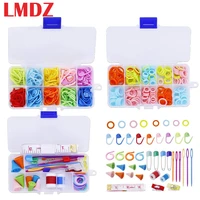 381pcs stitch ring markers colorful knitting crochet locking counter stitch needle clip weaving tools knitting kits with 3 box