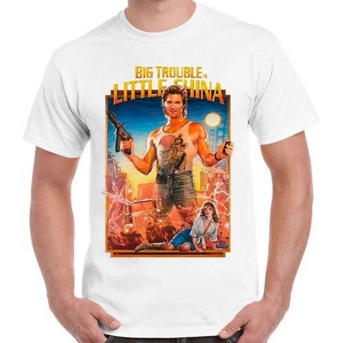 Большая беда в маленьком Китае постер фильма Ретро Топы Футболка удобные топы |
