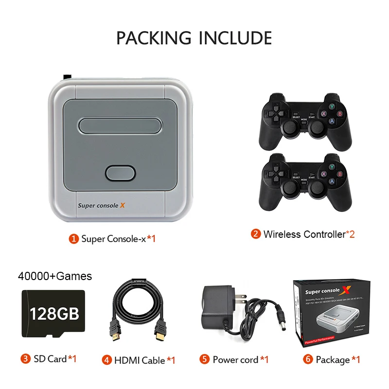 

POWKIDDY Amlogic S905M WiFi HDMI Super Console X 50+ Emulators 40000+ Games Retro Mini TV Video Game Player For PS1/N64/DC