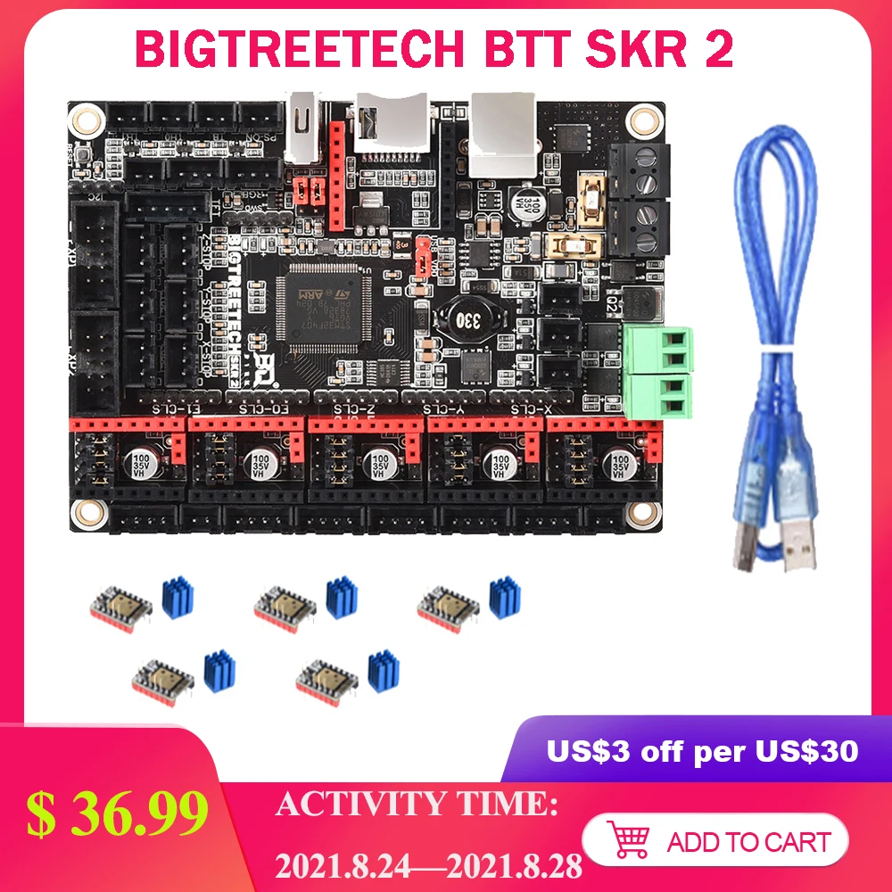 BIGTREETECH вгб СКР 2 32 бит Управление Доска Обновление V1.4 Turbo 3D принтеры Запчасти