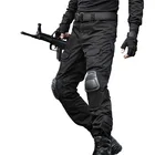 Брюки-карго мужские тактические, штаны в стиле милитари, камуфляжные, с наколенниками, для походов, страйкбола, охоты, походов