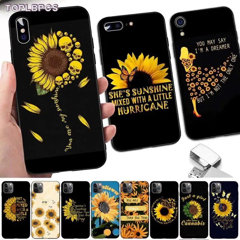 

Beautiful yellow flower sunflower Phone Case Cover for iphone 13 8 7 6 6S Plus X 5 5S SE 2020 XR 11 pro XS MAX