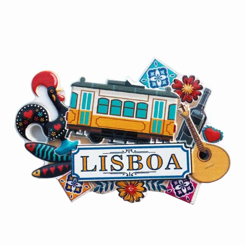 Fridge Magnets Souvenir Portugal Geographical Indication Decorative Magnetic Refrigerator Sticker 3D Resin Craft Tourism Gifts | Дом и сад
