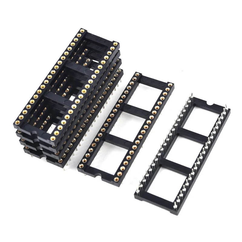 6x2 54 мм шаг 40 круглых контактов двухрядный DIP IC адаптер для пайки | Электроника