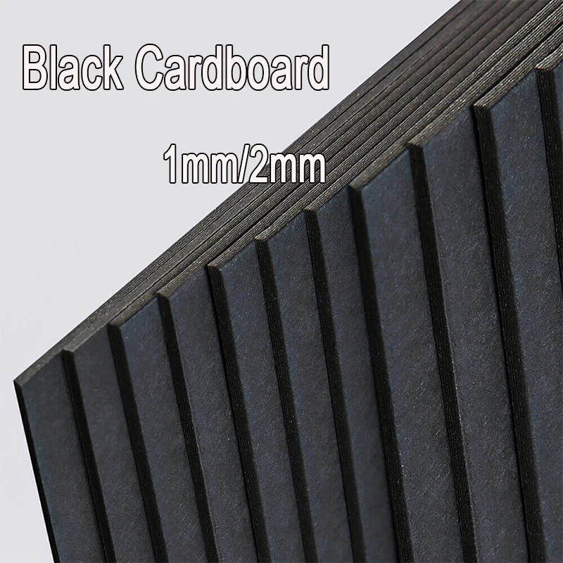 A4 A3 Thicked Cardboard Black Kraft Paper DIY Handmake Card Making Craft Paper Thick Paperboard  1MM 2MM Chipboard Backing Board