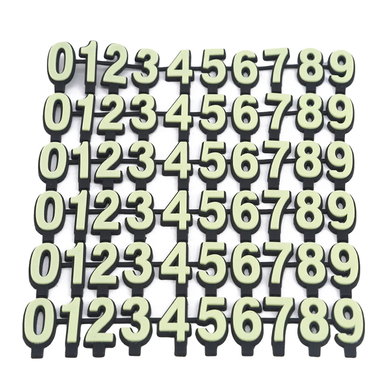 Universal Temporary Parking Card Silicone Slip Phone Number Detachable 3D Luminous Plate |