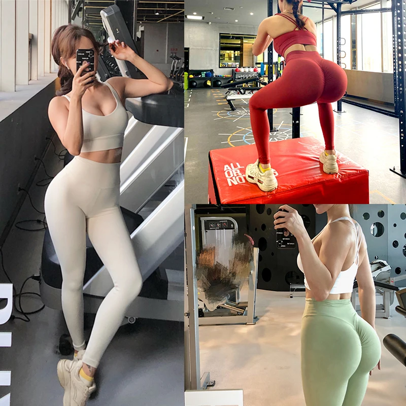 

Booty Seamless Yoga Pants High Waist Gym Workout Leggings Sport Leggings Fitness Women Running Sports Leggings Butt Leggings
