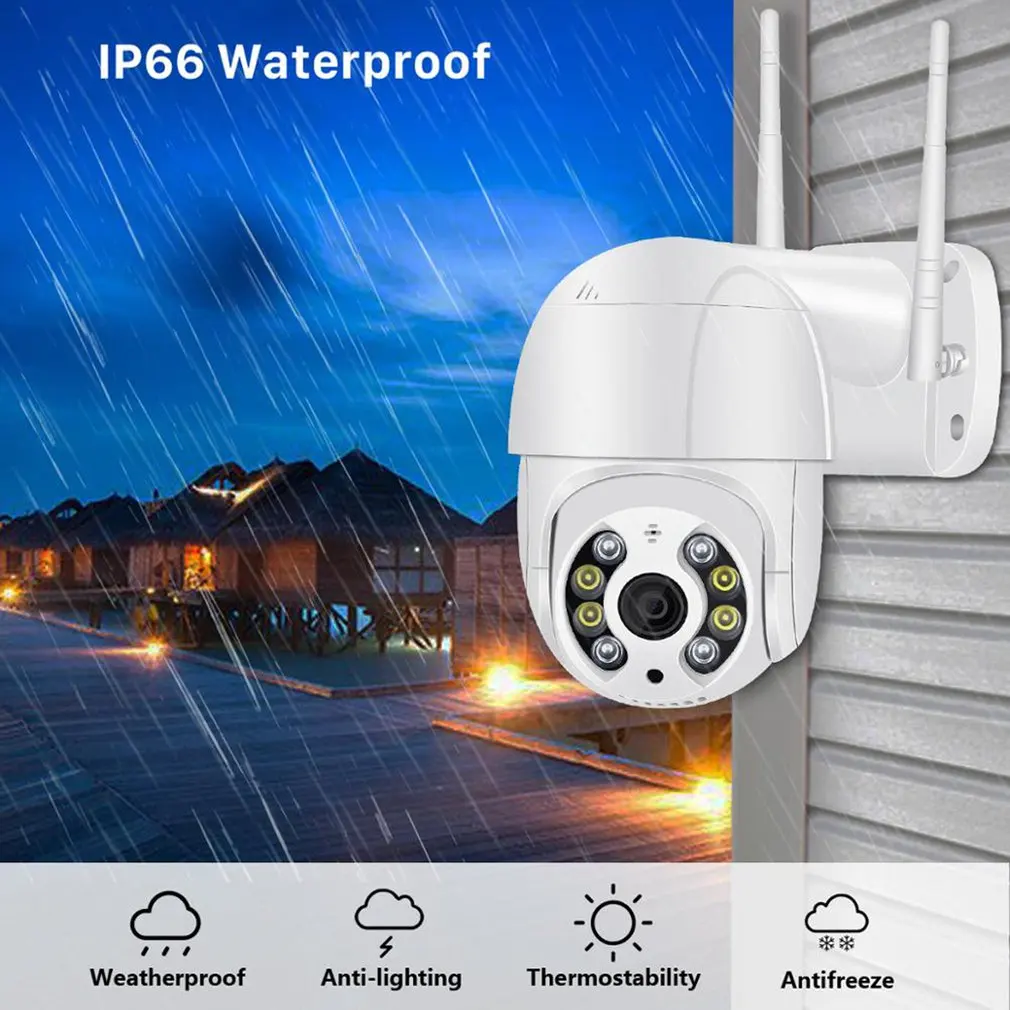 Супер мини PTZ Wi Fi камера H.265 Onvif Беспроводная/Проводная IP 4 кратный цифровой зум ИИ