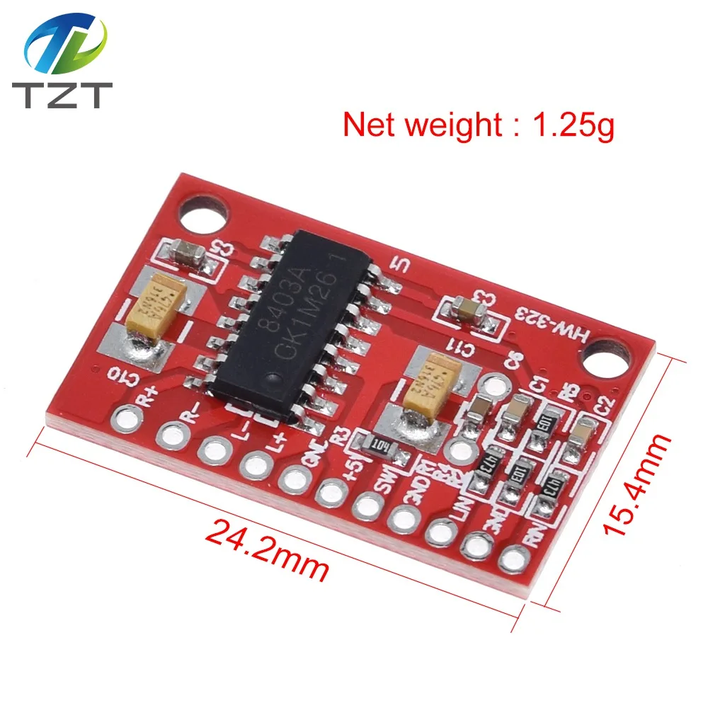 Мини цифровой усилитель мощности TZT 3 Вт * 2 плата сделай сам стерео USB источник