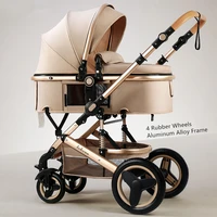belecoo lightweight luxury baby stroller 3 in 1 portable high landscape reversible stroller hot mom pink stroller travel pram