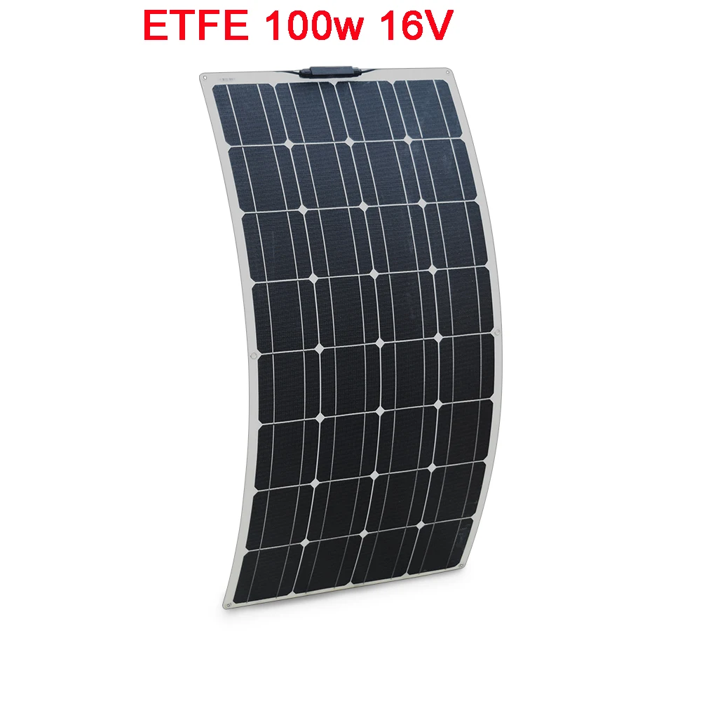xinpuguang гибкий портативный портативный ETFE солнечная батарея панель 100w 12v комплект зарядного устройства для зарядки аккумулятора монокристаллический для 1000w System Boat Car Camping путешествия по Китаю