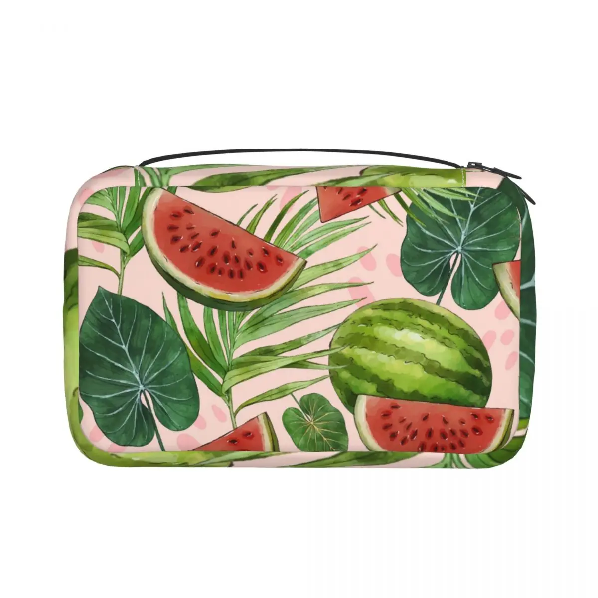 

Women Travel Cosmetic Bag Summer Tropical Leaves Foldable Hanging Wash Bag Portable Makeup Bag Toiletry Pouch