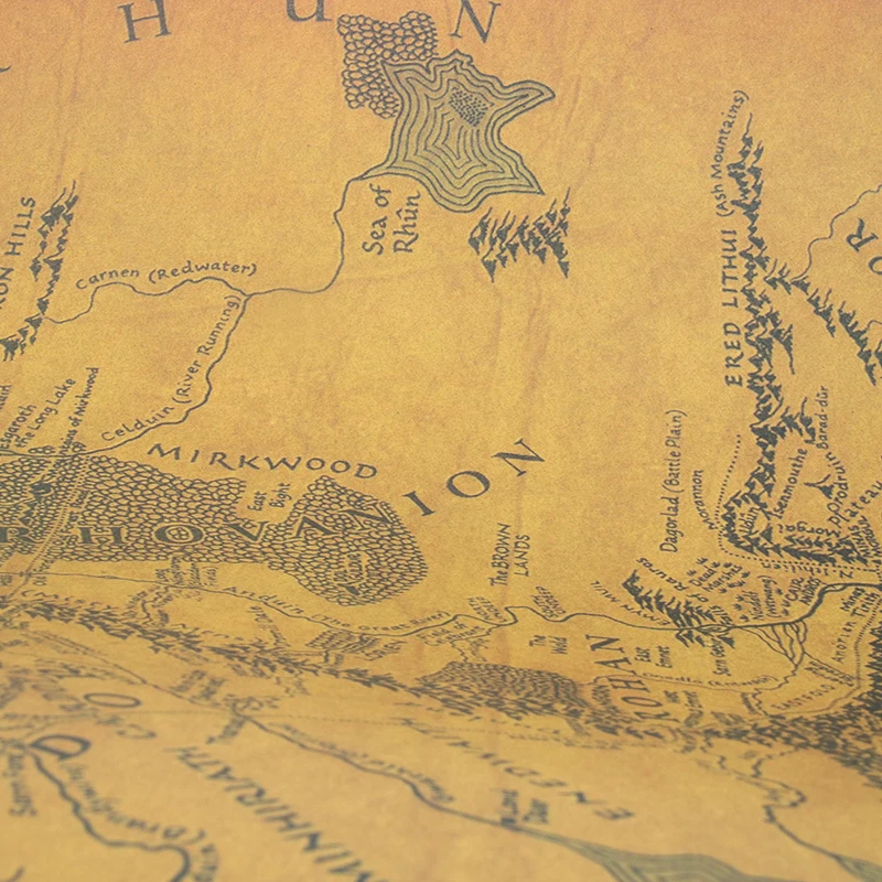 DLKKLB карта фильма Волшебная новая кино плакаты Классическая 51x36 см крафт-бумага