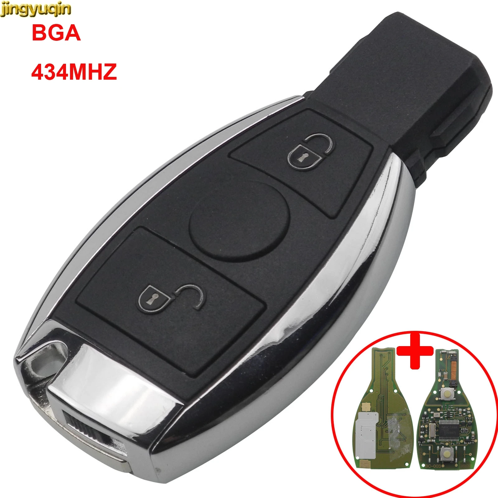 Jingyuqin дистанционный Автомобильный ключ для Mercedes BENZ 2000 + с вьюкой и BGA Сменный Чехол
