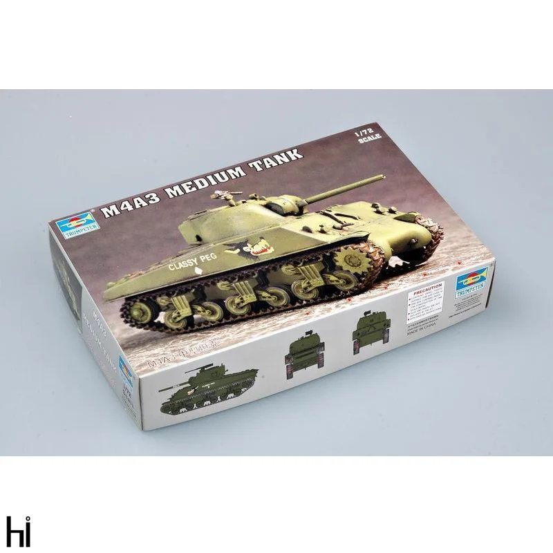 

Trumpeter 1/72 07224 M4A3 Sherman Medium Tank Plastic Assembly Model Building Kit