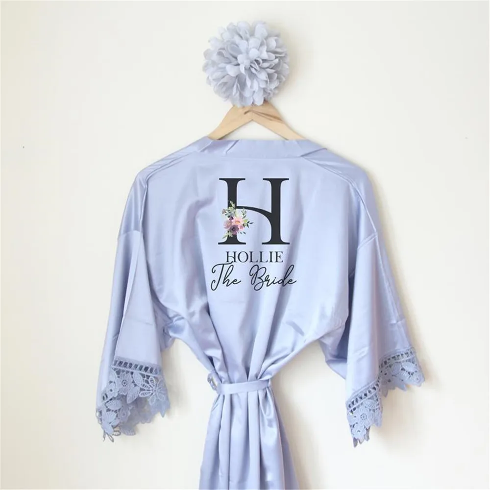 Персонализированное кружевное Цветочное платье горничной honor халат weding keepsake