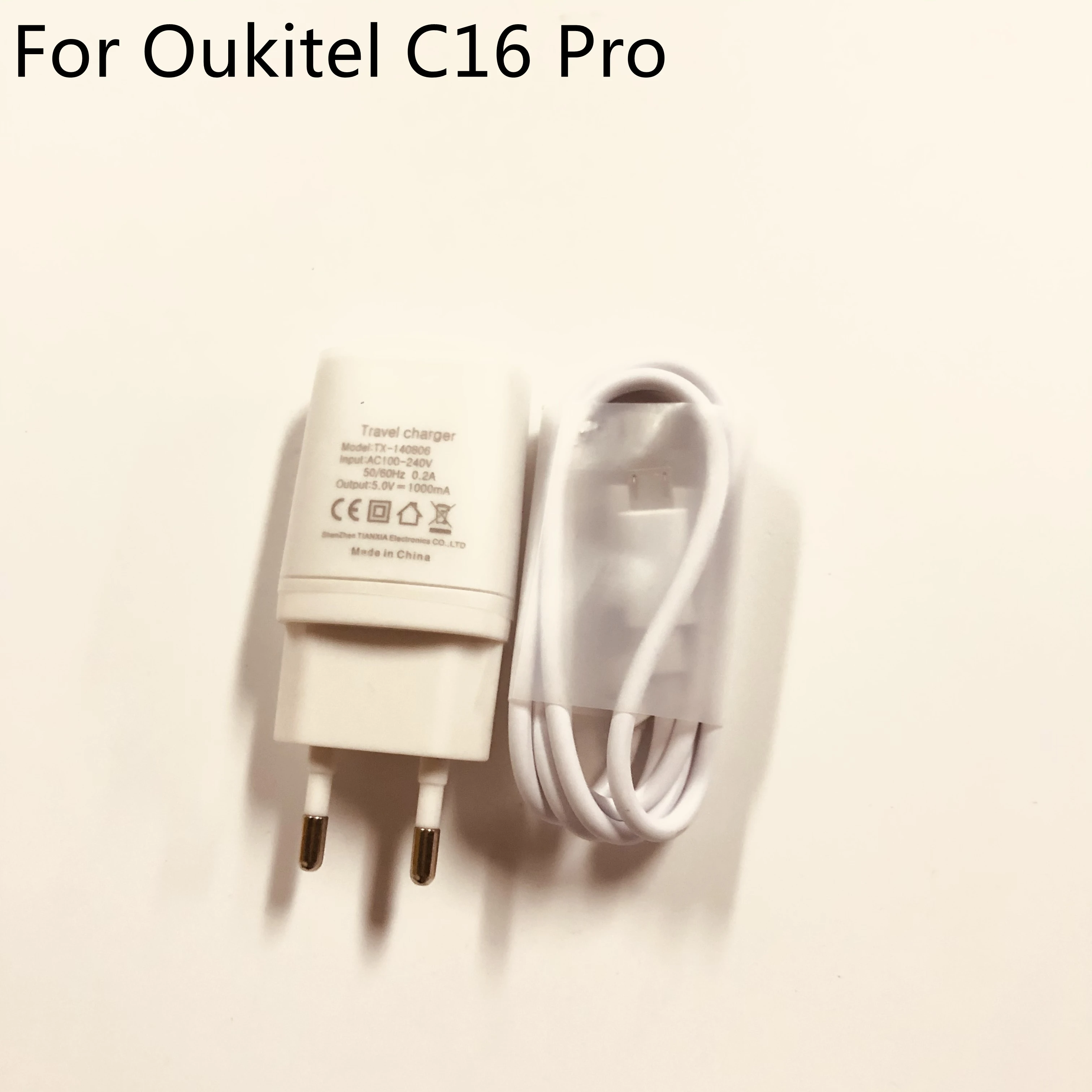

OUKITEL C16 Pro New Travel Charger + USB Cable USB Line For OUKITEL C16 Pro MTK6761P Quad Core 5.71" 1520X720 Smartphone