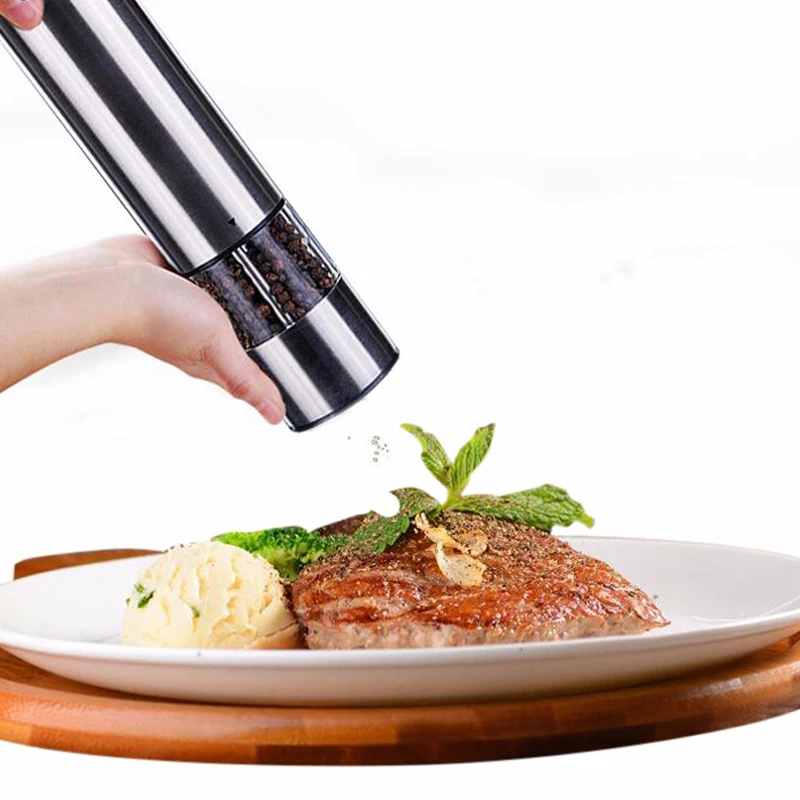 Электрическая мельница для перца домашний кухонный измельчитель соли и из