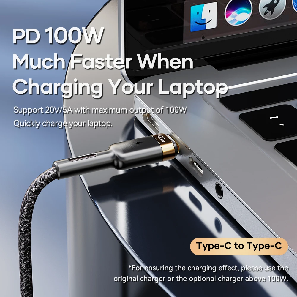 ROCK-Cable tipo C 3 en 1 para iPhone, Cable Micro USB de carga r&aacute;pida de 100W para ordenador port&aacute;til, Macbook Pro, Cable de sincronizaci&oacute;n de datos para iPhone 13, 12, 11 Pro Max-3