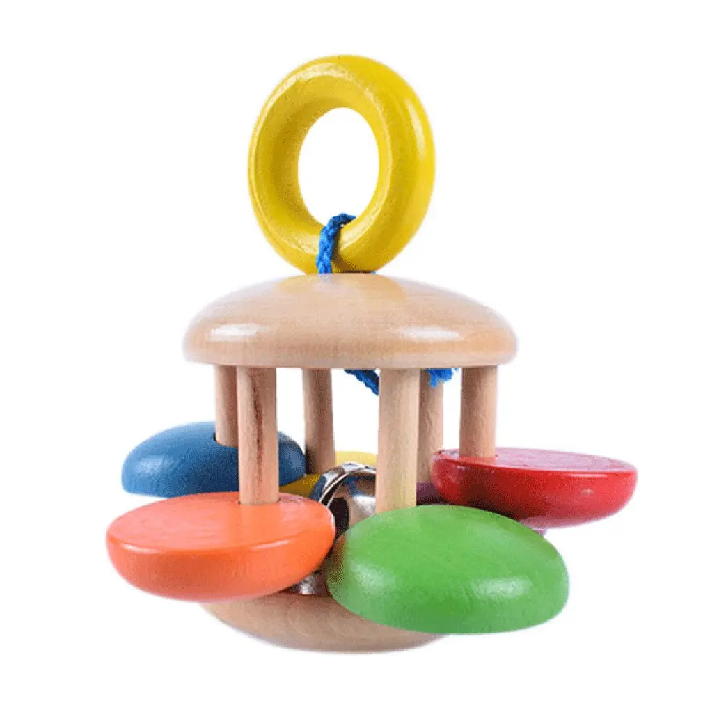 

Экологически чистые деревянные Колокольчик для ребенка Bed Bell для малышей раннего образования музыкальная игрушка новорожденных музыкальн...