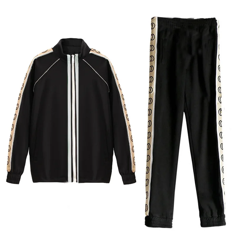 

2020 new men's and women's loose reflective suit autumn and winter cardigan long-sleeved trousers sports and leisure two-piece s