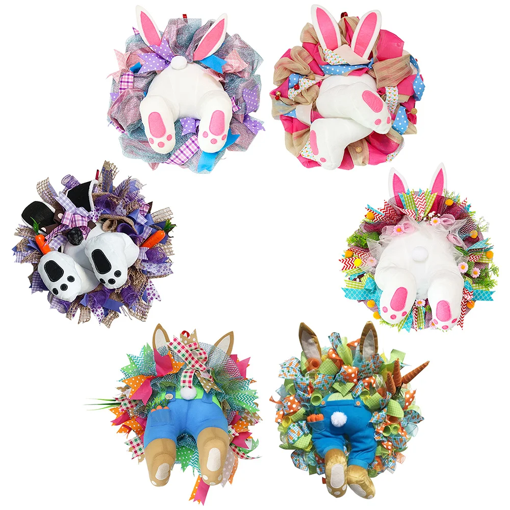 

Front Door Wreath Easter Wreath Easter Bbunny Artificial Garland Door Wall Garland Ornament Easter Party Decor Creative Door