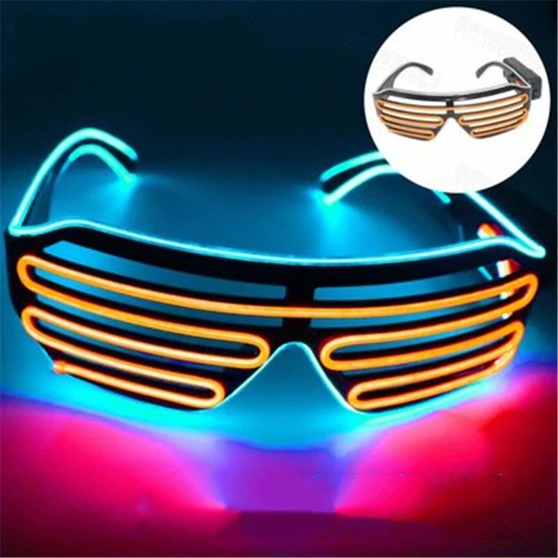 Светодиодный Очки светящиеся оттенки мигающие очки для свадебной вечеринки