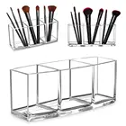 Органайзер для кистей акриловый прозрачный, 3 отверстия