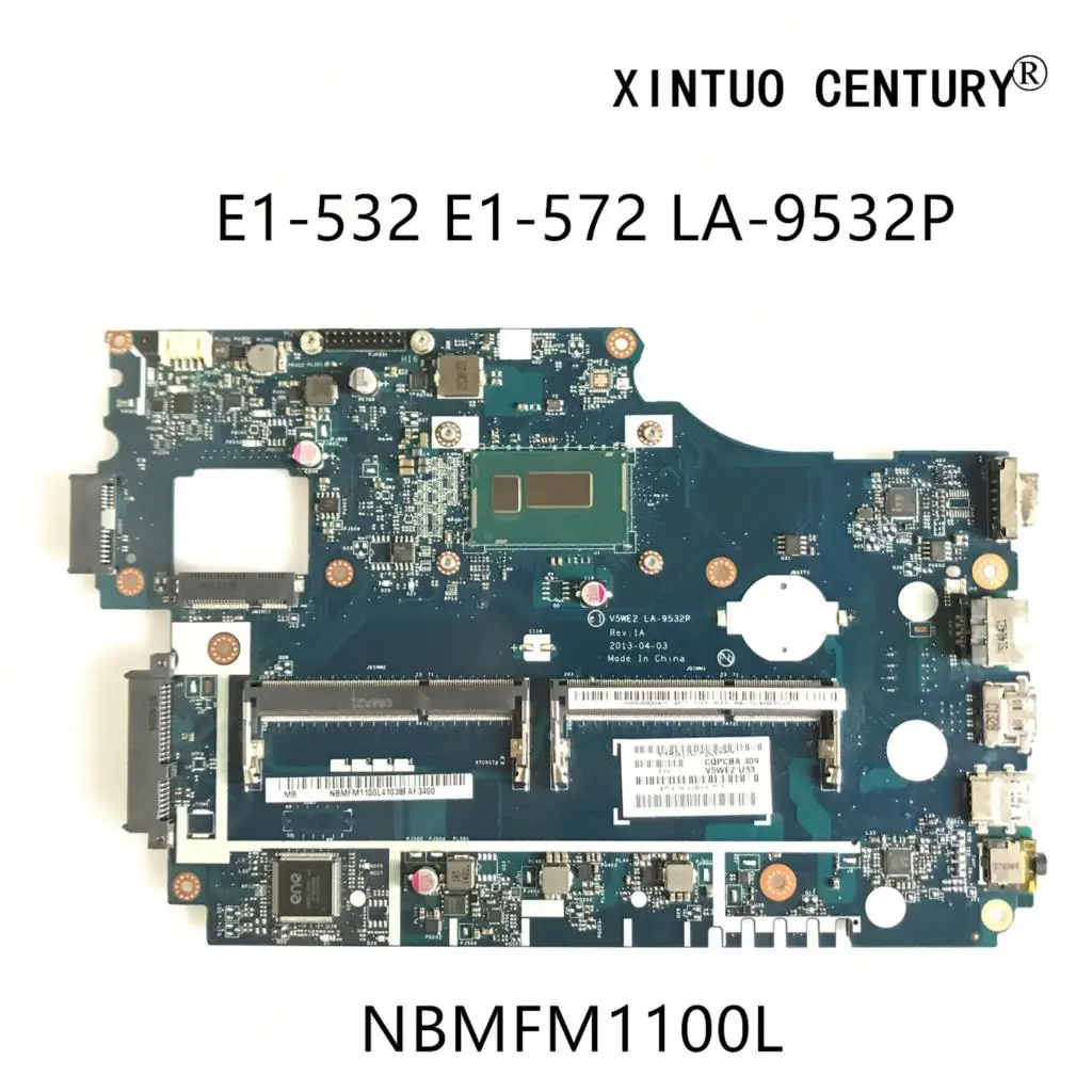 

NBMFM1100L For Acer Aspire E1-572G E1-532 Laptop Motherboard V5WE2 LA-9532P TMP255 System motherboard N2955u 100% tested working