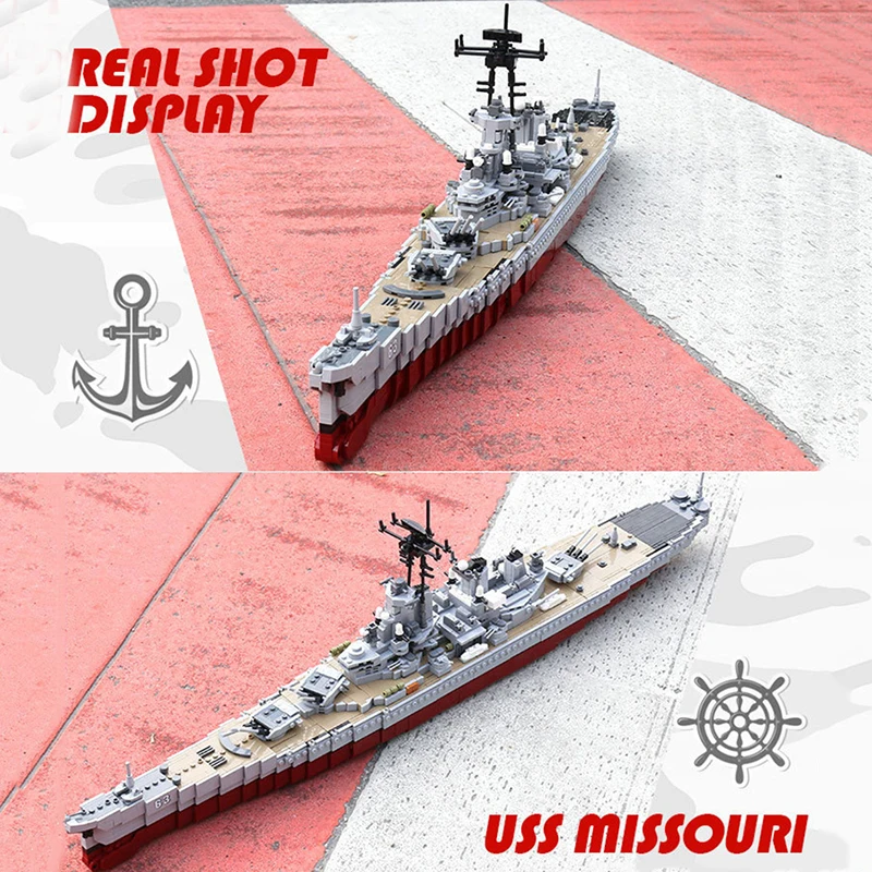 В наличии XINGBAO 06030 Missouri Battleship пиратский корабль имперские военные корабли