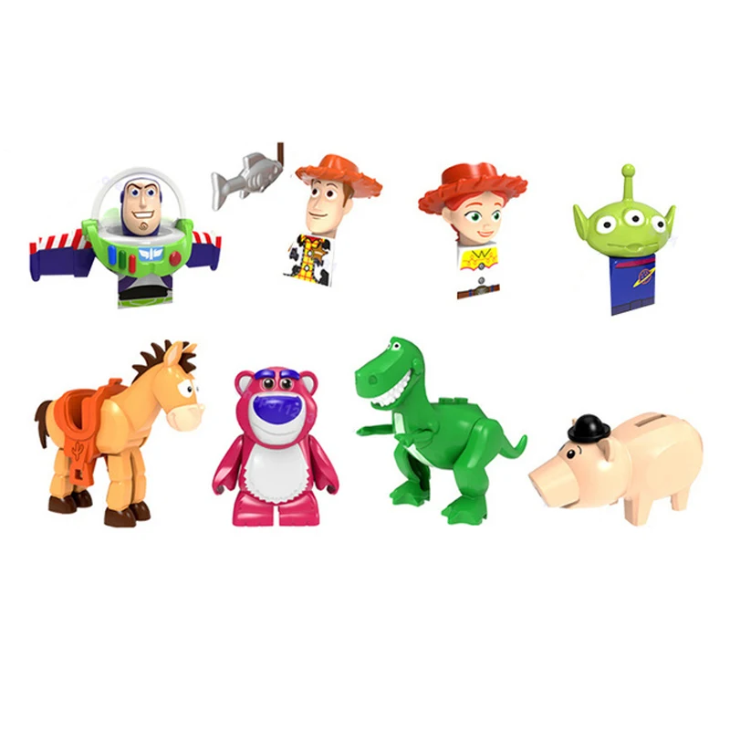

Disney Blocks Mini Action Figures Set Building Blocks Animals Horse Bricks Assemble DIY Toys For Kids Gifts