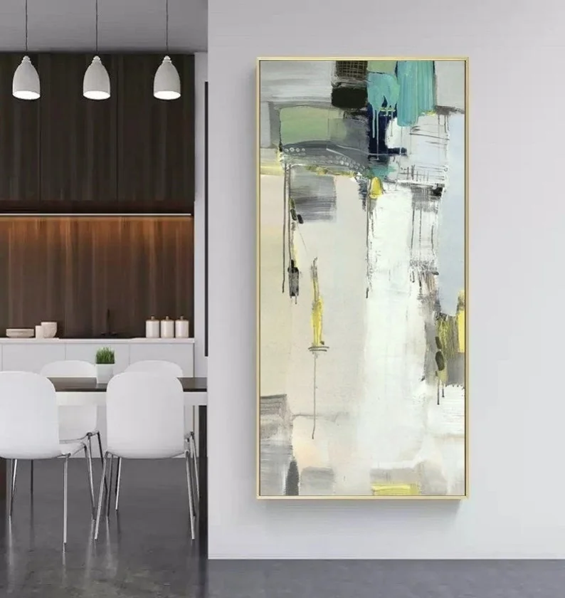 

Large Wall Decorative Painting Abstract Painting Minimalist Abstract Art Painting Vertical hand-painted Abstract Painting