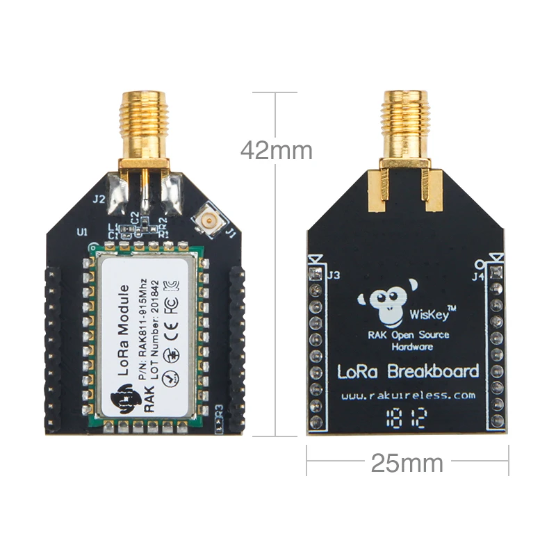 RAK811 LoRa модуль SX1276 Беспроводная связь Спектр распространения 3000 метров поддержка