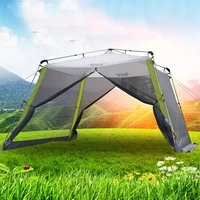 automatic aluminum ultralarge 300300210cm 5 8 person anti mosquito camping tent large gazebo sun shelter