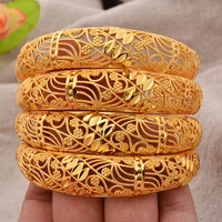 dubai fashion pattern gold color bangles cuff bracelet african bridal wedding gifts party for women bracelet jewelry