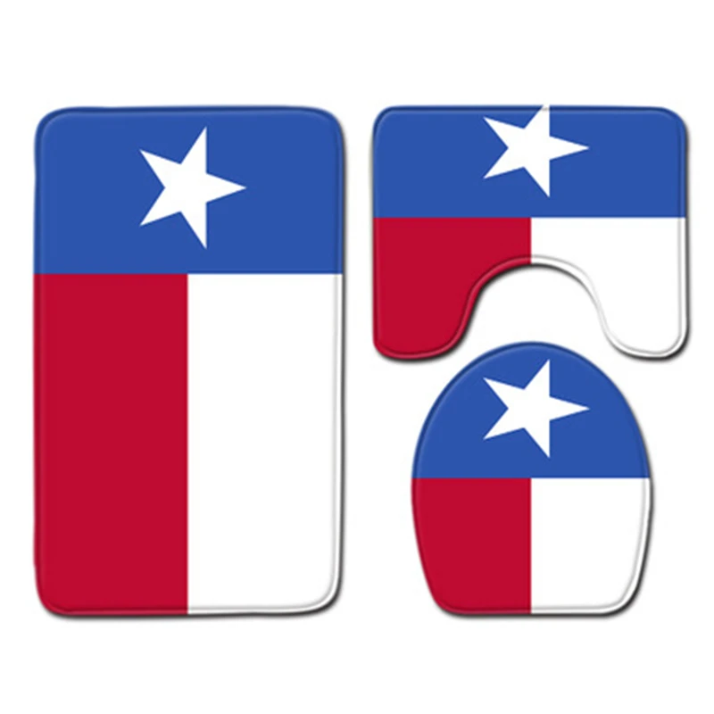 Набор современных фланелевых Противоскользящих ковриков для ванной с