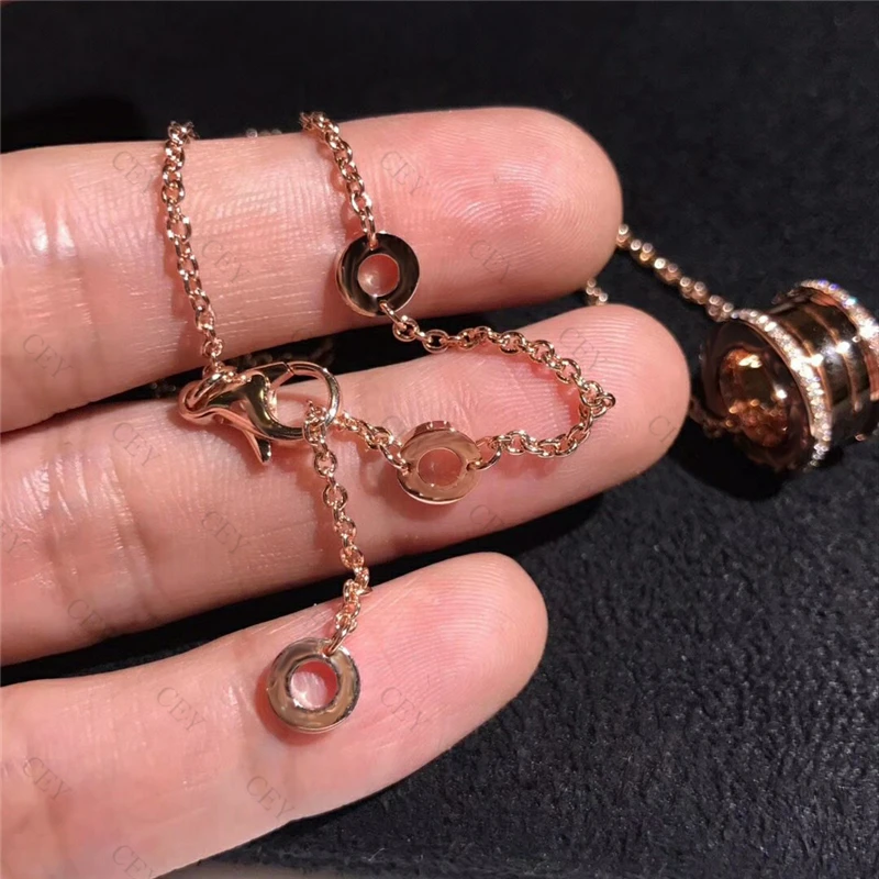 

S925 sterling silver famous brand luxury zero series necklace spring spiral bilateral zircon silver pendant holiday gift