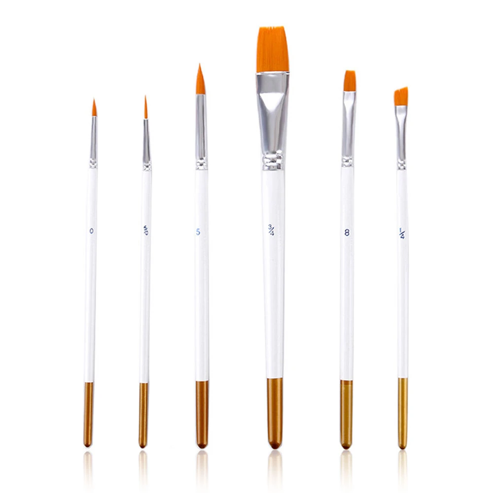 6 Нейлоновых волос многофункциональные кисти для гуаши масляной живописи жирной