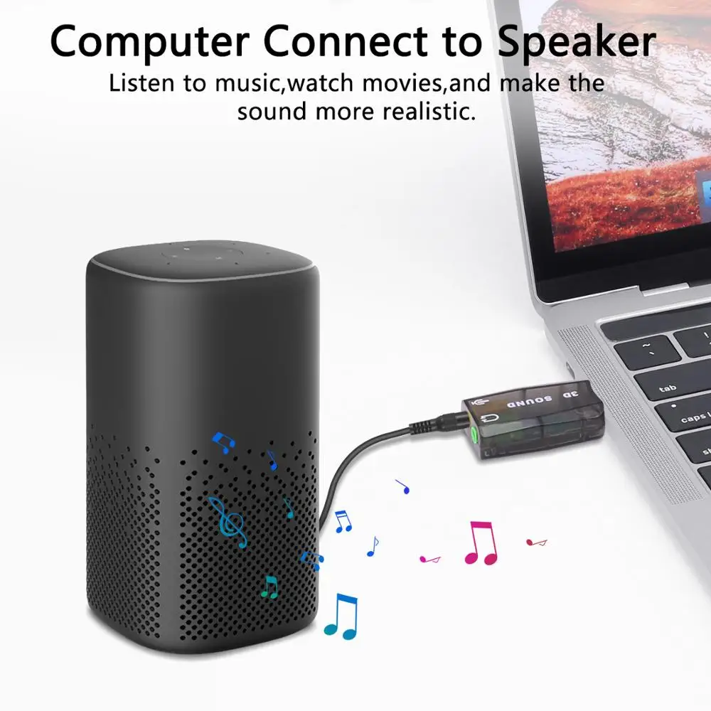 

Virtual 7.1 External USB Sound Card USB to Jack 3.5mm Earphone Micphone for PC Laptop Computer Audio Adapte