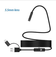 5 5mm 720p far focal 3in1 usb wireless borescope camera for android smart phone otoscope