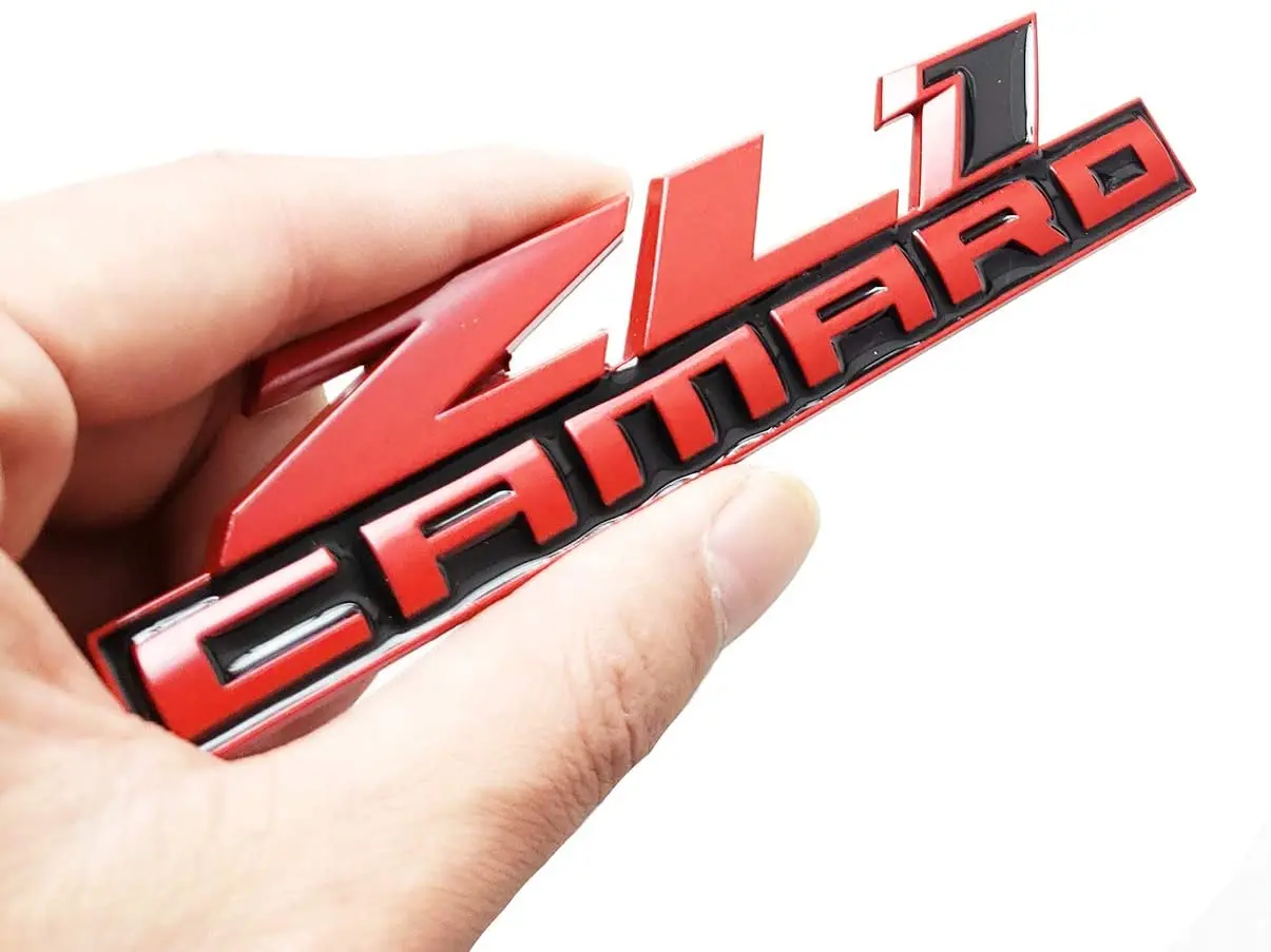 

1x ZL1 Camaro Emblem Badge 3D Metal Rear Tailgate Side (Red & Black)